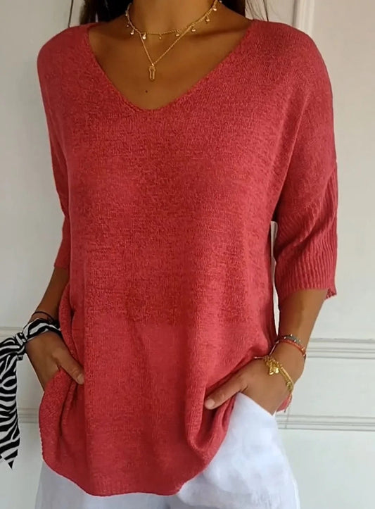 Jill - Top Atemporal con Escote en V