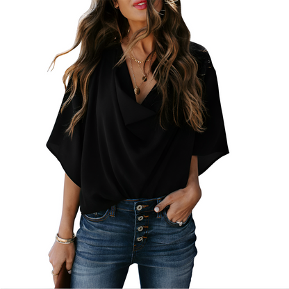 Nichola - Blusa Amplia con Cuello en V