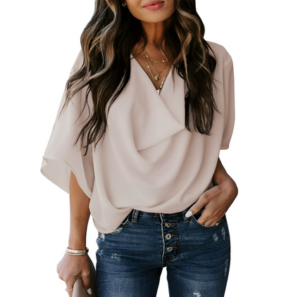 Nichola - Blusa Amplia con Cuello en V