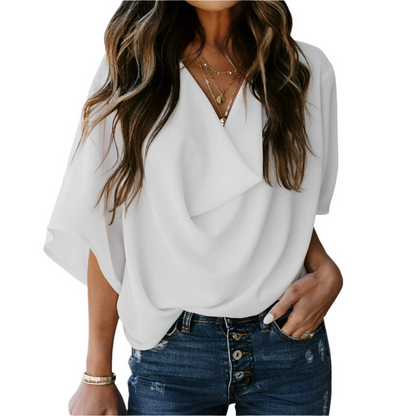 Nichola - Blusa Amplia con Cuello en V