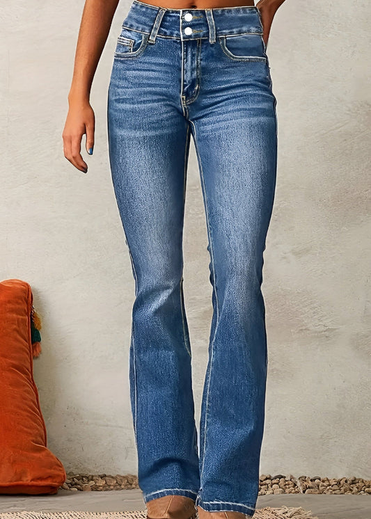 Neely - Vaqueros Casuales de Cintura Alta